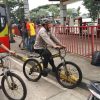 Amankan Mudik 2024 di Rest Area Tangerang, Polisi Gelar Patroli Sepeda