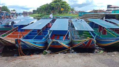 Suasana Pelabuhan Dan Terminal Kecamatan Tulung Selapan Masih Dalam Keadaan Sepi