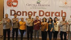 Personil Gabungan Polresta Tangerang dan Polsek Panongan Donor Darah di Ciputra Hospital Citra Raya