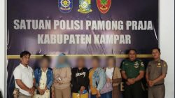 Tim Yustisi Kabupaten Kampar Penertiban Warung Remang-remang .