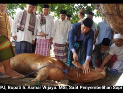 Pj Bupati Asmar Wijaya Penyembelihan Hewan Qurban Di Masjid Al – Hidayah Kel Sukadana Kayuagung OKI