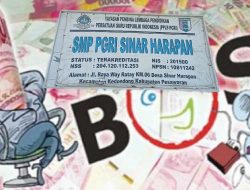 Suhartono Kepala Sekolah SMP PGRI Sinar Harapan, Diduga Korupsi Dana BOSP Kinerja Dan BOS Reguler Kerugian Negara Hingga Ratusan Juta