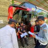 Gelar Program Unggulan Mahameru Lantas, Polisi Inspeksi Armada Bus di Ponorogo