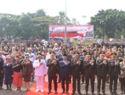 Kapolresta Serkot Mengikuti Upacara Hari Bhayangkara Ke 78 di Alun-alun Kota Serang