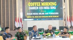 Coffee Morning DANREM 031/WIRA BIMA Bersama Insan pers dan Pengacara