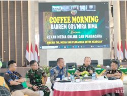 Coffee Morning DANREM 031/WIRA BIMA Bersama Insan pers dan Pengacara