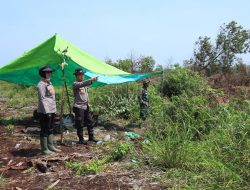 Kapolres Kampar, Tinjau Pendinginan Karhutla di Desa Karya Indah