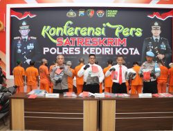 Polres Kediri Kota Ungkap 8 Kasus Pengeroyokan Hingga Curanmor Selama Bulan Juli 2024