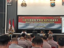 Siap Kawal Pilkada 2024 Polresta Banyuwangi Gelar Latpraops Mantap Praja Semeru