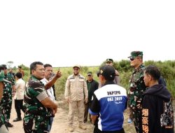 Dandim 0402/OKI Dampingi Danrem 044/GAPO Tinjau Lokasi Program Optimalisasi Lahan Rawa di Kecamatan Cengal