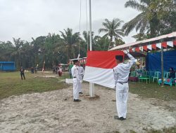 ADE IRAWAN, S. Hum Pimpin Upacara Peringatan HUT RI ke-79 Tahun 2024 Di Dusun V Koto Malako Jaya Desa Danau Lancangm