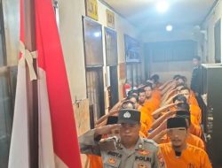 *Momentum Hari Kemerdekaan RI ke-79 Tahanan Polresta Banyuwangi Peringati Detik- Detik Proklamasi dengan Khidmat*