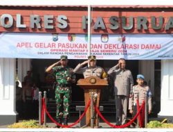 Polres Pasuruan Apel Gelar Pasukan Dan Deklarasi Damai,Pilkada Kondusif 2024