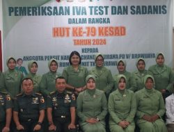 Bahaya Kanker, Persit KCK Cabang XLIX Dim 0830 Utara Ikuti Sosialisasi Serta Pemeriksaan Sadanis dan IVA Test