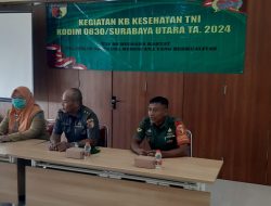 Kodim 0830/Surabaya Utara Gelar KB Kesehatan, “TNI AD Bersama Rakyat Wujudkan Keluarga Berencana Yang Berkualitas”