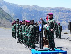 Limed Siswa Dikko Marinir Angkatan 174 Siap Libas Gunung Bromo Dengan Semangat Membara