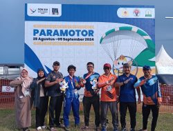 Kontingen Banten Raih Emas Pertama di PON dari Cabang Paramotor   