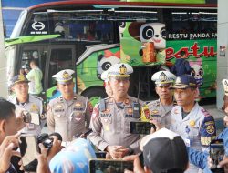 Minimalisir Laka Lantas, Polres Ponorogo Gelar Ramp Check Bus di Terminal Seloaji