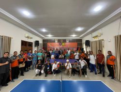 Kantor Pencarian dan Pertolongan Kelas A Pekanbaru melaksanakan Pertandingan Tenis Meja dalam Rangka menyambut Hari Perhubungan Nasional (HARHUBNAS) 2024.