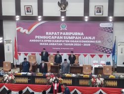 Anggota DPRD kabupaten Ogan komering ilir telah resmi di lantik dan diambil sumpahnya.