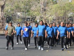 Jaga Kebugaran Tubuh, Anggota Kodim 0831/Surabaya Timur Laksanakan Olahraga Bersama