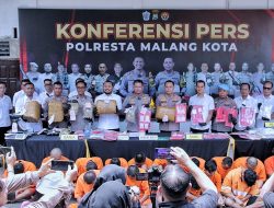 Operasi Tumpas Narkoba Semeru 2024 Polresta Malang Kota Berhasil Amankan Tersangka Jaringan Pengedar Ganja