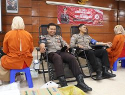 Sambut HUT Ke-73 Humas Polri, Polres Pelabuhan Tanjung Perak Gelar Donor Darah