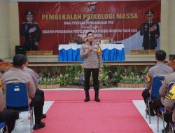 Polres Jember Gelar Pembekalan Psikologi Massa untuk Personel PAM TPS Pilkada 2024