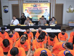 Polrestabes Surabaya Berhasil Ungkap Jaringan Narkoba, 16 Kg Sabu Disita