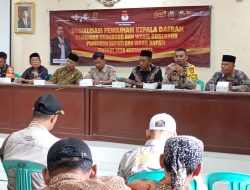 Bhabinkamtibmas Desa kerta mukti Polsek Cikarang Barat Hadiri Kegiatan Sosialisasi Pemilihan kepala Daerah 2024