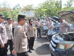 Jelang Tahap Coblosan Pilkada 2024, Birolog Polda Jatim Cek Ranmor dan Almatsus di Polres Sampang