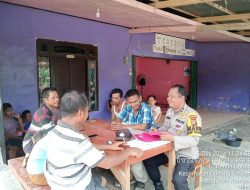 Bhabinkamtibmas di Kampar Kiri Gencar Temui Masyarakat, Jaga Situasi Kamtibmas Tetap Sejuk