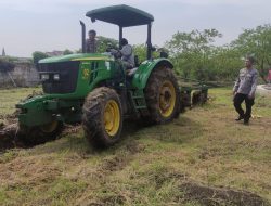 Wujudkan Ketahanan Pangan Polresta Sidoarjo Buka Lahan Tidur Jadi Produktif