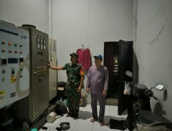 Waspada Banjir, Babinsa Kelurahan Gading Lakukan Pengecekan Rumah Pompa