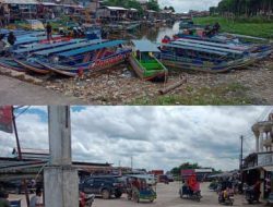 Suasana Terminal Bus dan Dermaga Kapal Motor ( KM ) Speed Boat Tulung Selapan Ilir, Masih Dalam Keadaan Sepih