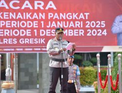 Kapolres Gresik beri pesan Menginspirasi kepada 49 Personel Polres Gresik Naik Pangkat