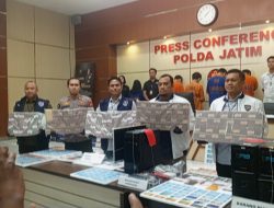 Polda Jatim Bongkar Sindikat Perjudian Online Internasional dan Pencucian Uang Senilai Rp1,4 Triliun