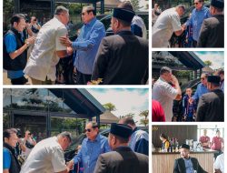 Dandim Gresik Menyambut Kedatangan Presiden RI ke-6 di Kabupaten Gresik