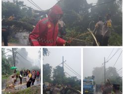 Akses Jalur Medan-Brastagi Terputus, TNI-Polri Bersinergi Lakukan Evakuasi
