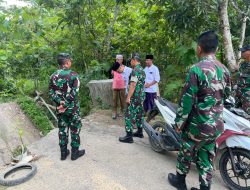 Dandim 0829/Bangkalan Tinjau jembatan putus bersama Forkopimda