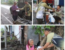 Kolaborasi Koramil Jajaran Kodim 0830/Surabaya Utara, Gelar Baksos Bagikan Makan Gratis