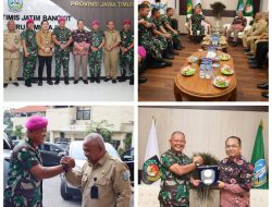 Dankodikmar Kodiklatal Laksanakan Courtessy Call kepada Kabakesbangpol Provinsi Jatim