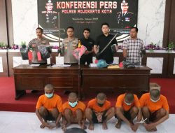 Polres Mojokerto Kota Berhasil Tangkap Anggota Gangster Casper yang Rampas Motor 3 Remaja