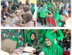 Kodim 0817/Gresik Gelar Donor Darah dan Pemeriksaan Kesehatan dalam Rangka HUT Ke-79 Persit Tahun 2025