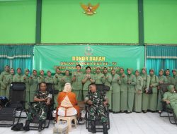 Kodim 0830/Surabaya Utara Gelar Donor Darah Bersama Persit KCK Cabang XLIX Dim 0830
