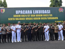 Likuidasi Kodim 0831/ST dan 0832/SS, Validasi Kodim 0830/Surabaya
