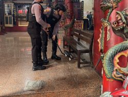 Jelang Imlek Polres Tanjungperak Sterilisasi Sejumlah Klenteng di Surabaya