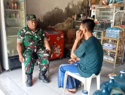 Babinsa Koramil 0817/08 Cerme Jalin Silaturahmi dan Komsos dengan Warga Desa Wedani