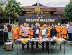 Polres Malang Berhasil Ungkap Peredaran Narkoba 18 Tersangka dan 586 Gram Sabu Diamankan