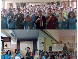 Babinsa Dampingi BNN Kota Surabaya Sosialisasi Bahaya Narkoba di SMPN 43 Surabaya